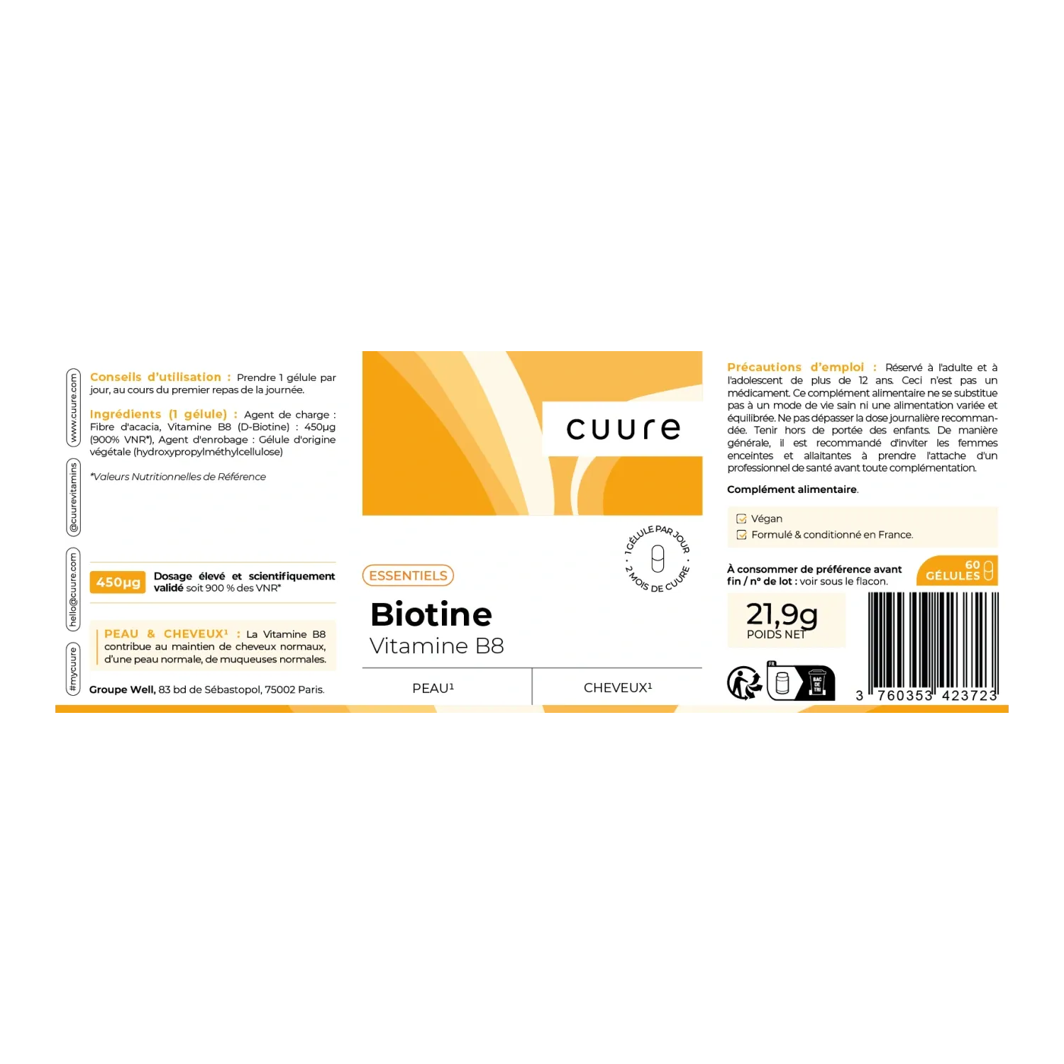 Notice de la Biotine Cuure