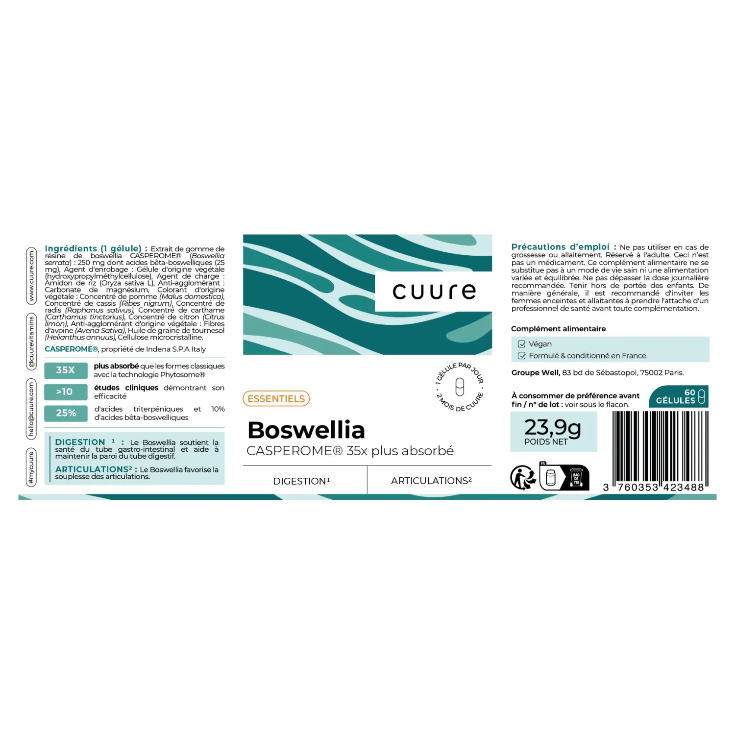 Etiquette du Boswellia Cuure
