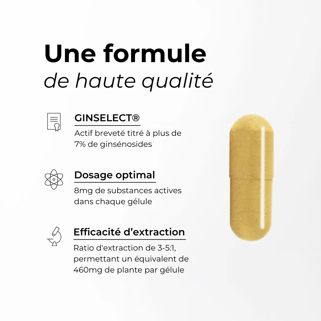 Ginseng Cuure en flacon, presentation