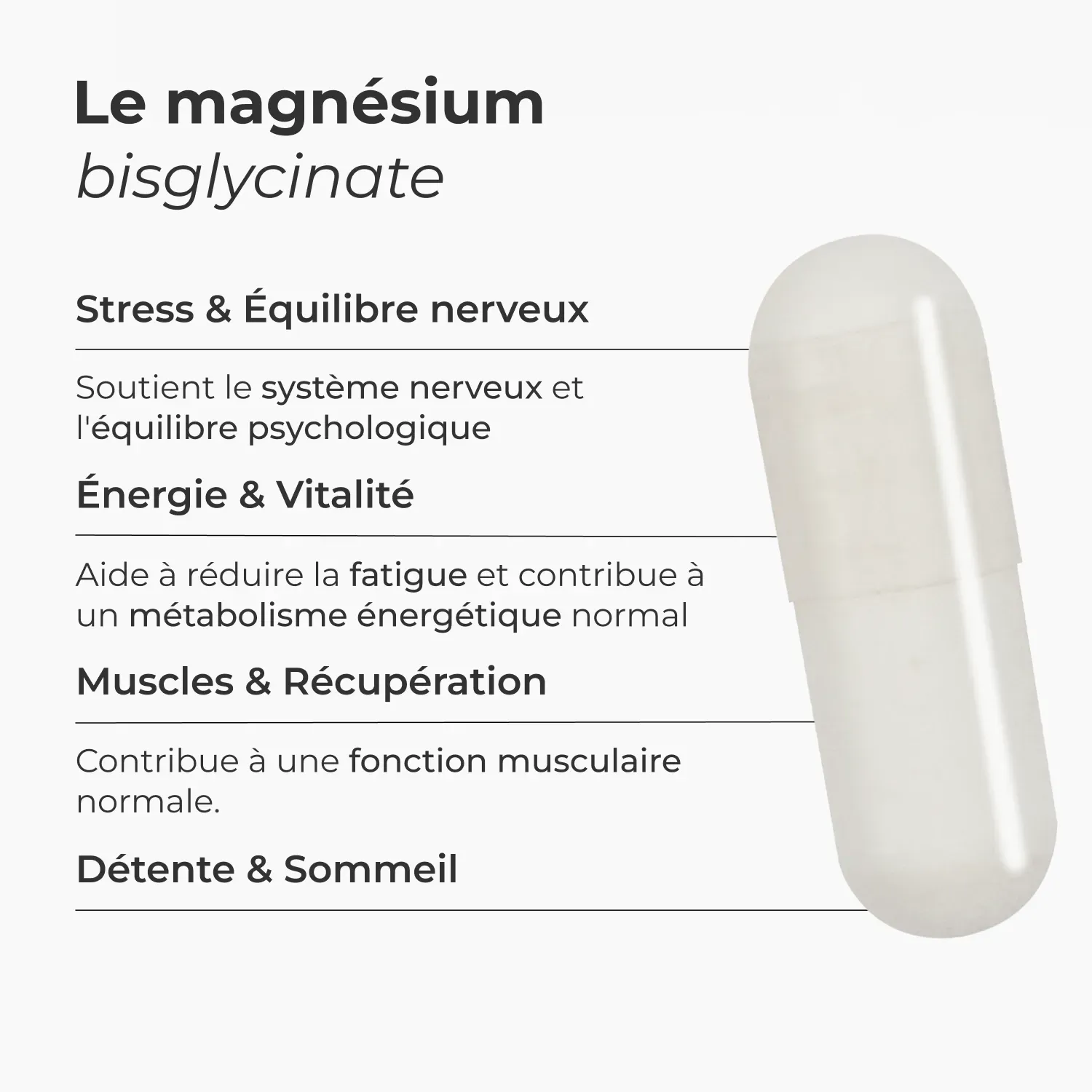 Magnésium Bisglycinate bienfaits