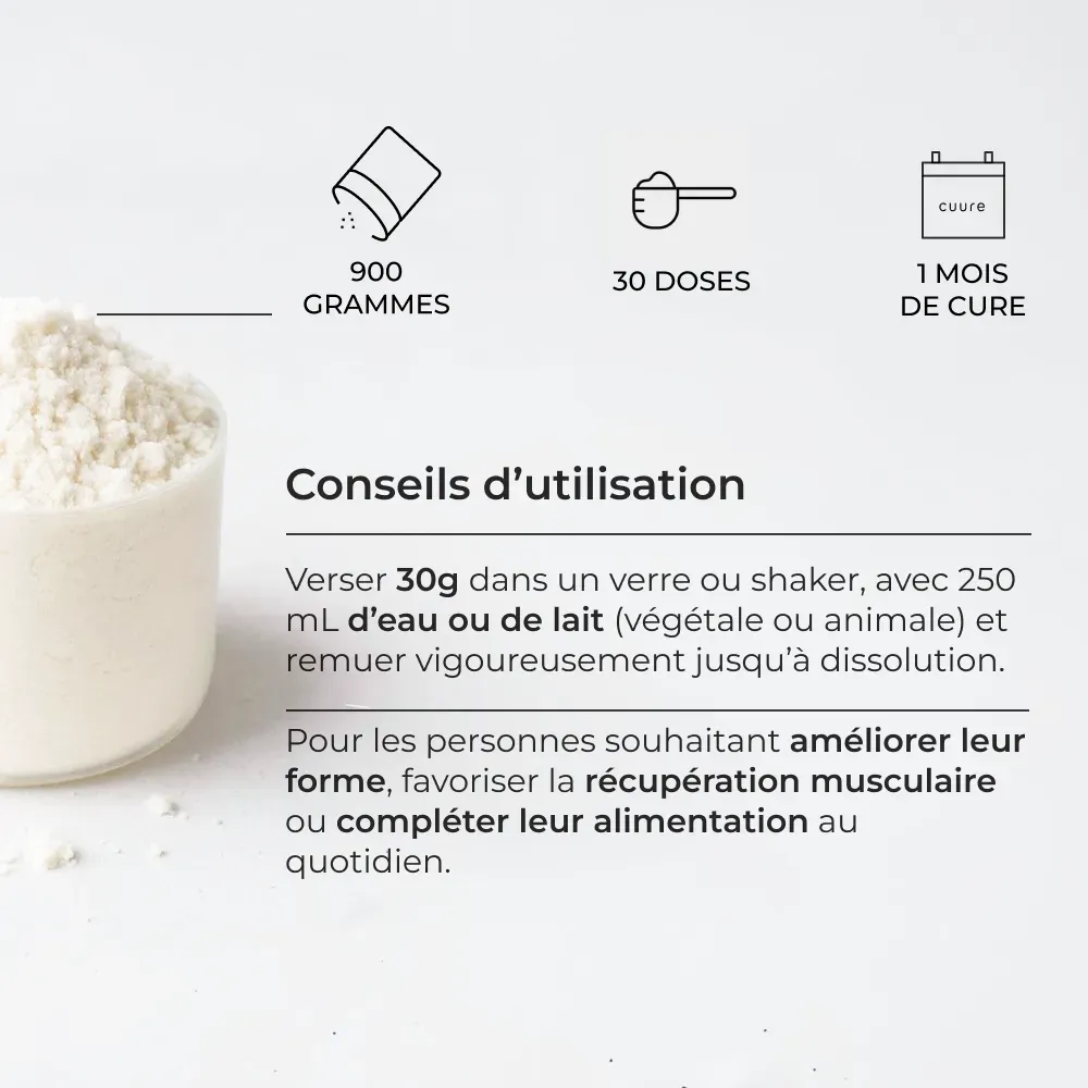 Protéines Hydrolysées Vanille Cuure, recommandation